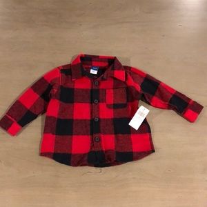 Old Navy classic red Plaid Baby Shirt